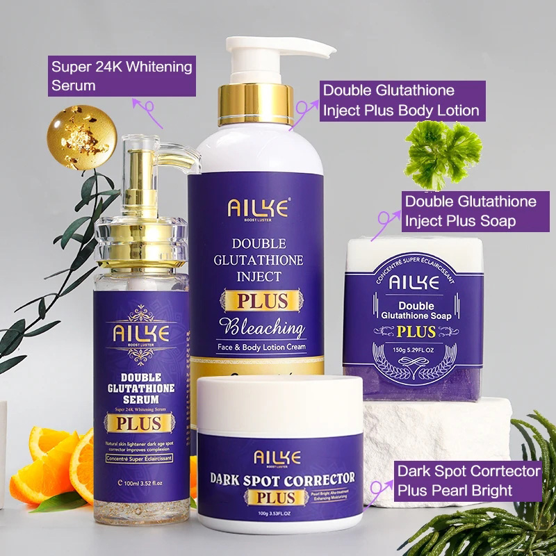 Shea Butter Raw - AILKE Double Glutathione Whitening Set For