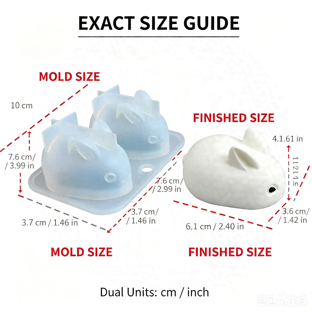 3D Mini Rabbit Silicone Mold F - đánh giá và giá Soap Making Accessories