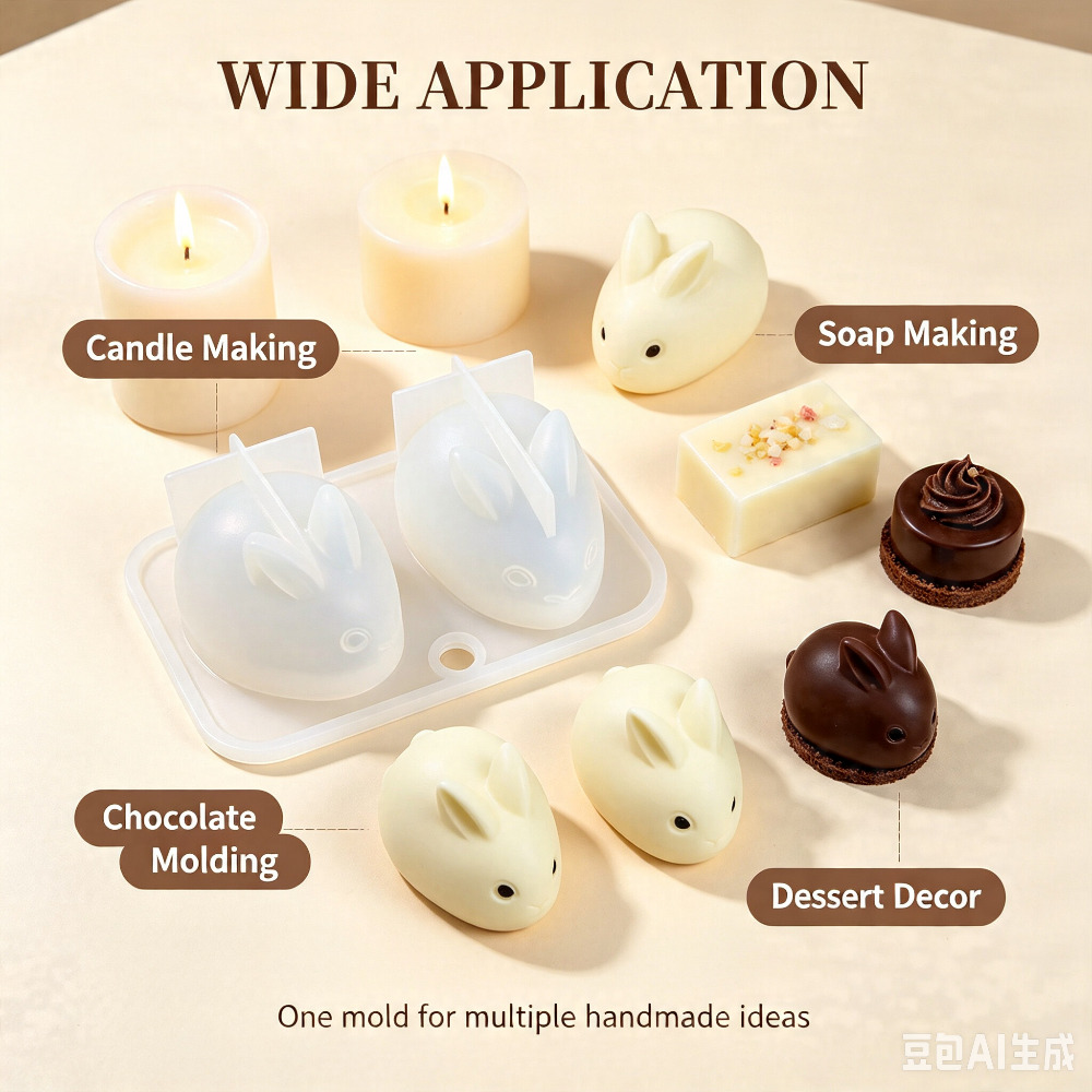 3D Mini Rabbit Silicone Mold F - đánh giá và giá Soap Making Accessories