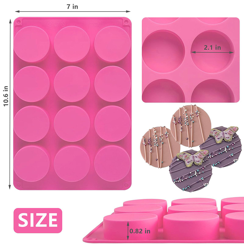 Round Silicone Molds 12-Cavity - đánh giá và giá Soap Making Party