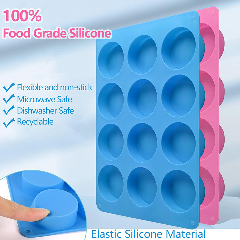 Round Silicone Molds 12-Cavity - đánh giá và giá Soap Making Party