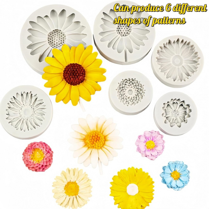 6 Pieces，Sunflower Daisy Silic - đánh giá và giá Soap Making Party