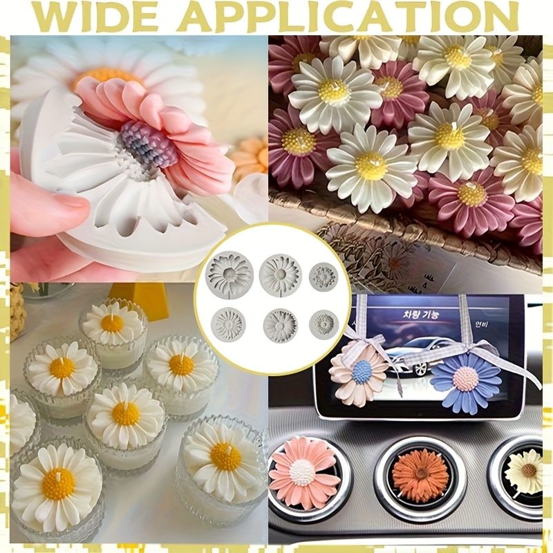 6 Pieces，Sunflower Daisy Silic - đánh giá và giá Soap Making Party