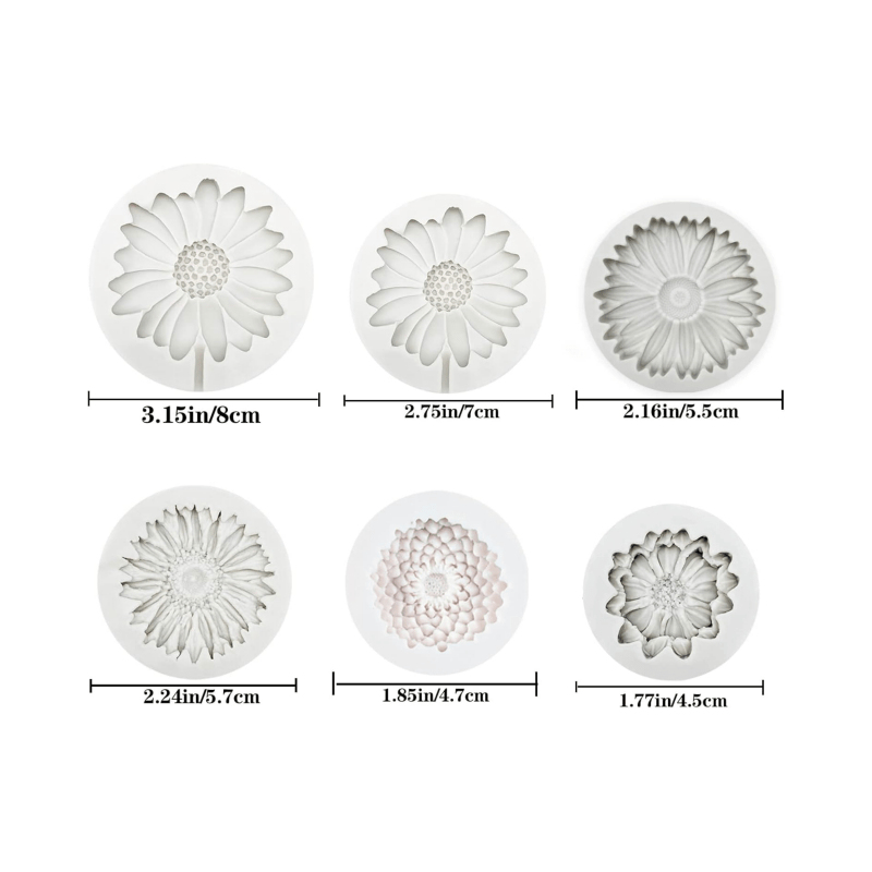 6 Pieces，Sunflower Daisy Silic - đánh giá và giá Soap Making Party