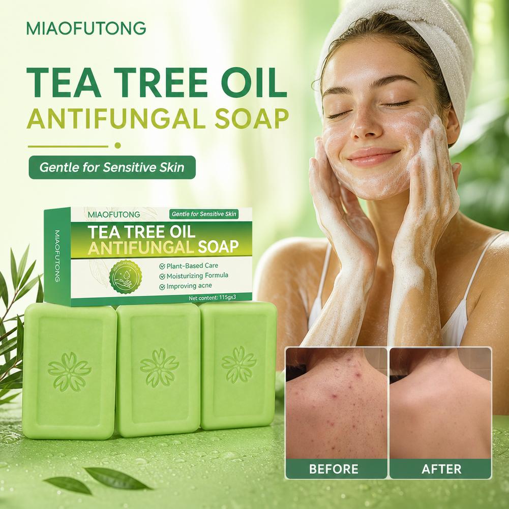3pcs Tea Tree Oil Soap Bar Nat - đánh giá và giá Soap Making Fragrance Oil