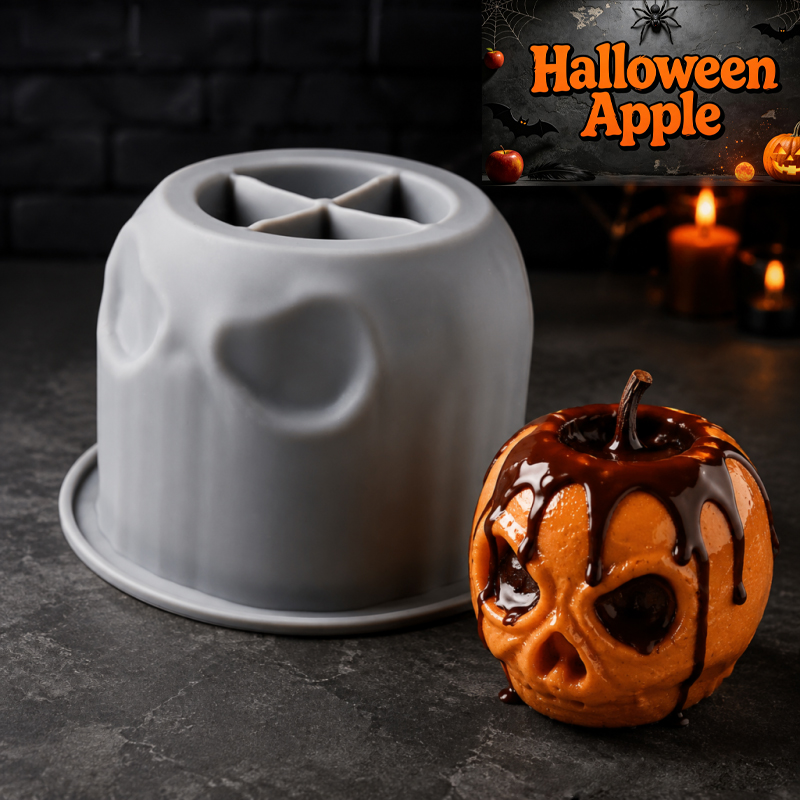 Halloween skull apple silicone - đánh giá và giá Soap Making Accessories