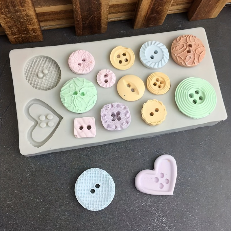Buttons Shape Silicone Mold Si - đánh giá và giá Soap Making Party
