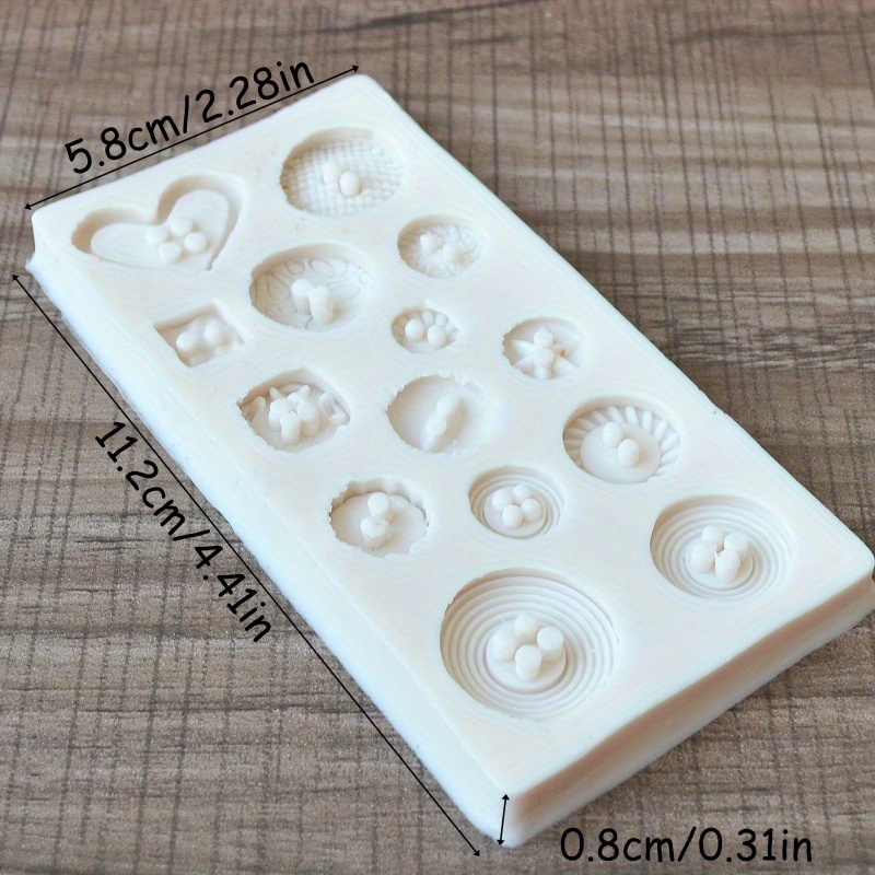 Buttons Shape Silicone Mold Si - đánh giá và giá Soap Making Party