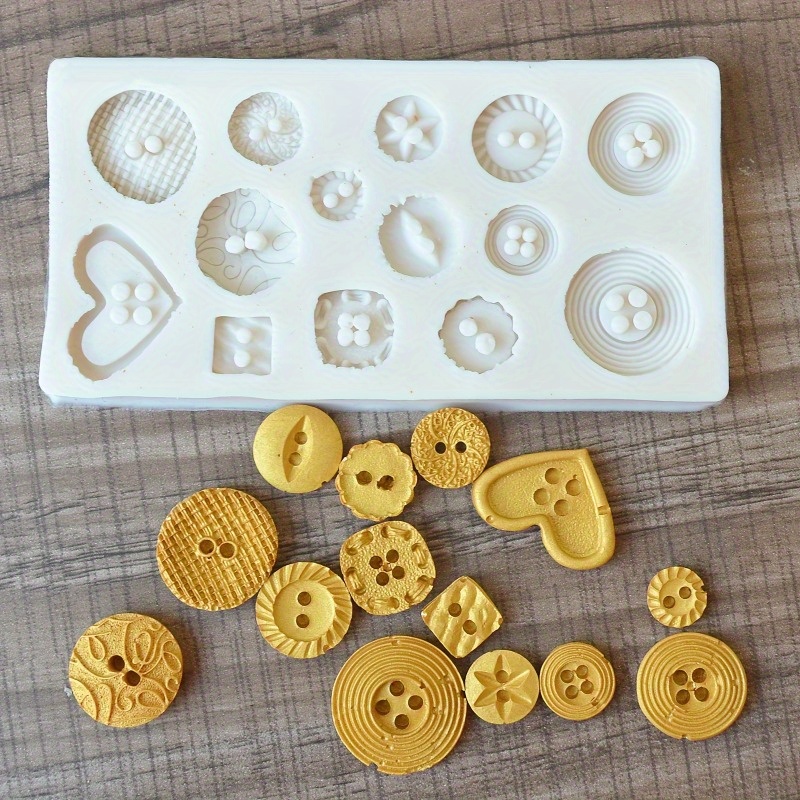 Buttons Shape Silicone Mold Si - đánh giá và giá Soap Making Party