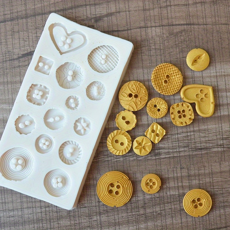 Buttons Shape Silicone Mold Si - đánh giá và giá Soap Making Party