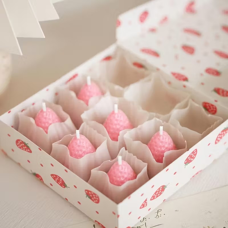 Strawberry Silicone Candle Mol - đánh giá và giá Soap Making Accessories