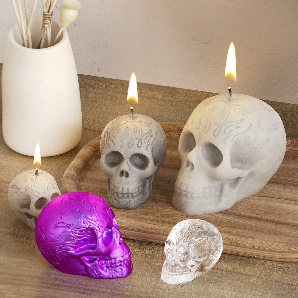 Multi Size Skull Head Silicone - đánh giá và giá Soap Making Party