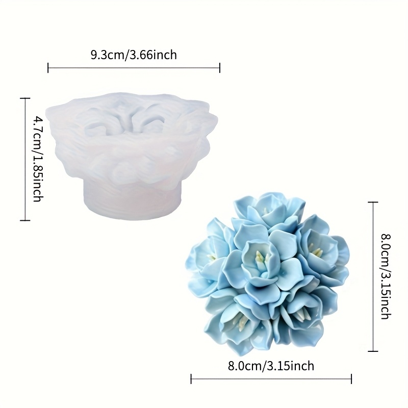 1 Hydrangea Candle Silicone Mo - đánh giá và giá Soap Making Accessories