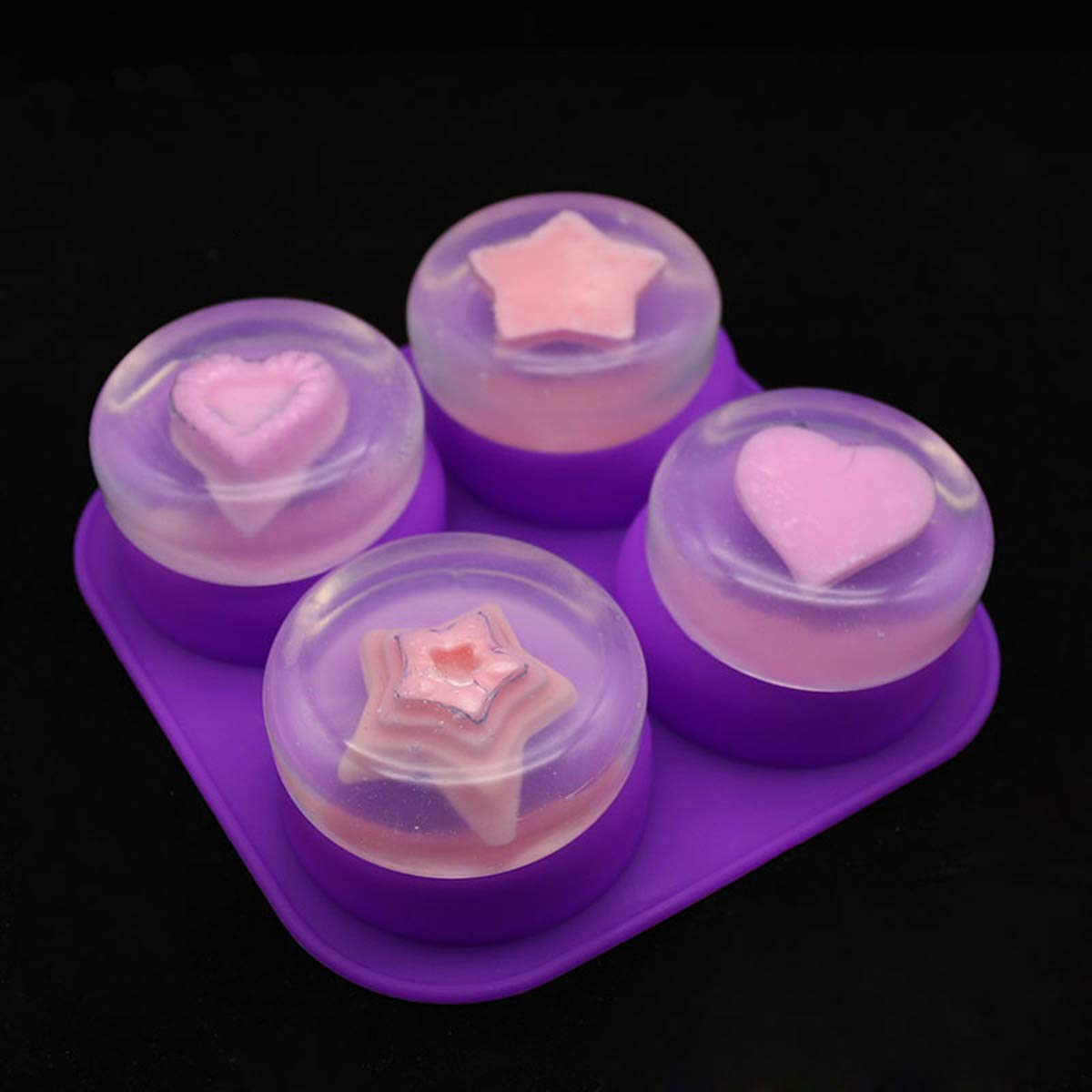 1-2 PCS 4 Cavity Reusable Roun - đánh giá và giá Soap Making Accessories
