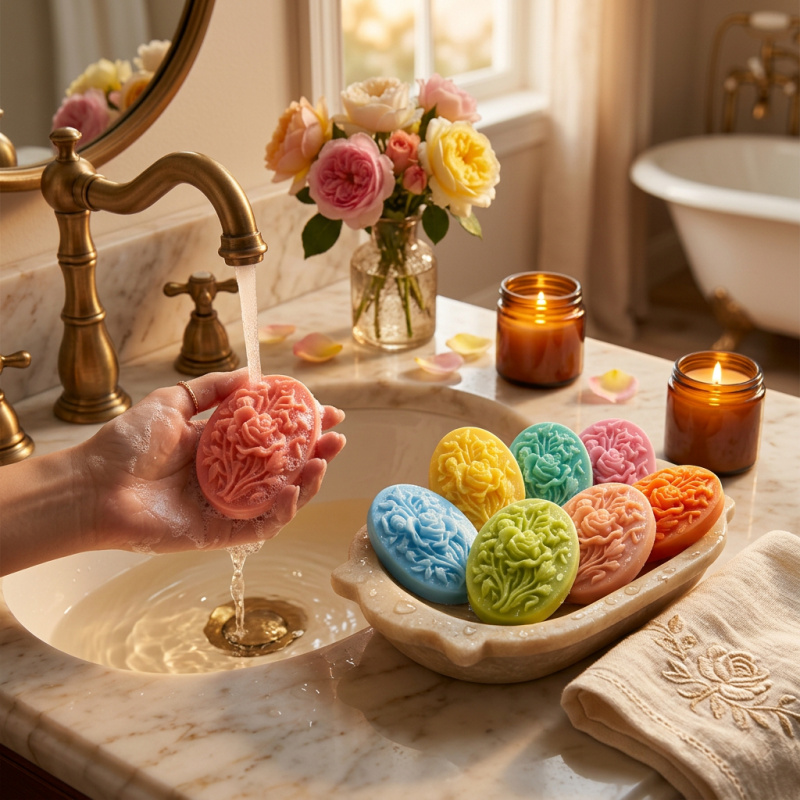 4 Silicone mold with flower sh - đánh giá và giá Soap Making Accessories